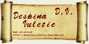 Despina Vuletić vizit kartica